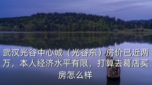 武漢光谷中心城（光谷東）房價已近兩萬，本人經濟水平有限，打算去葛店買房怎么樣