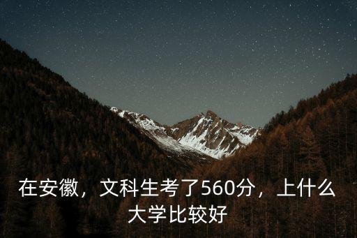 安徽文科大學(xué)考多少分,文科生考了560分