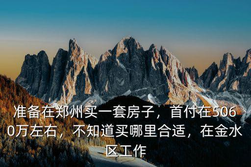 準備在鄭州買一套房子，首付在5060萬左右，不知道買哪里合適，在金水區(qū)工作