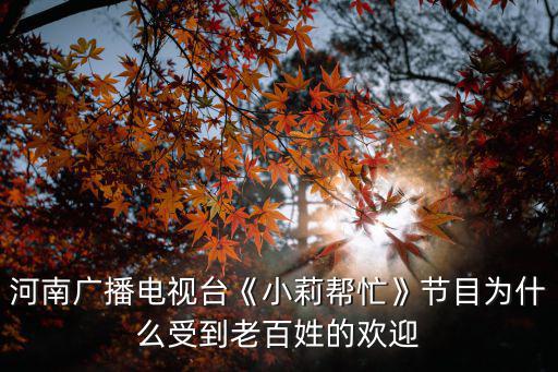 河南電視臺小莉幫忙電話多少,河南電視臺《小莉幫忙》
