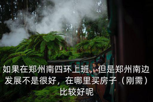 如果在鄭州南四環上班，但是鄭州南邊發展不是很好，在哪里買房子（剛需）比較好呢