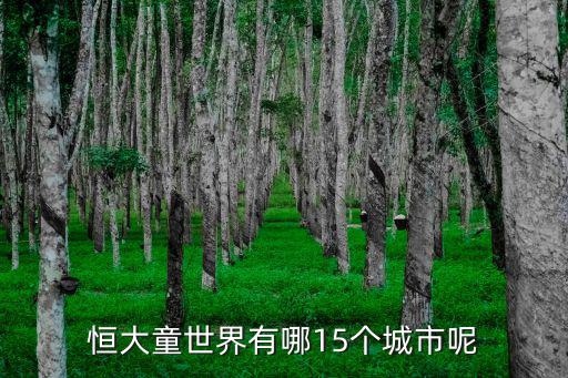 恒大童世界有哪15個城市呢