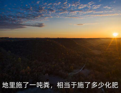 地里施了一噸糞，相當于施了多少化肥