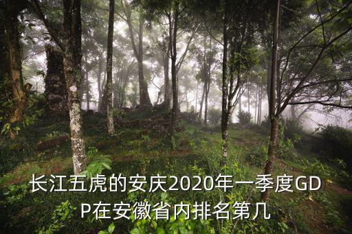 長江五虎的安慶2020年一季度GDP在安徽省內排名第幾