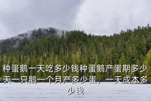 蚌埠鵝胚蛋多少錢一個,種蛋鵝一天吃多少錢