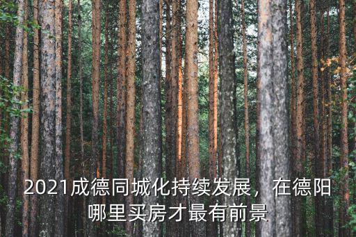 2021成德同城化持續發展，在德陽哪里買房才最有前景