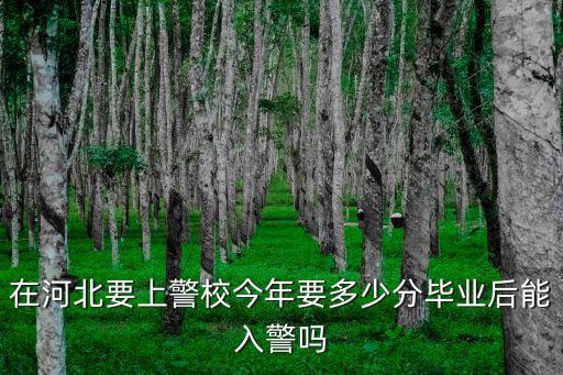 河北警校今年多少分錄取,在河北要上警校今年要多少分