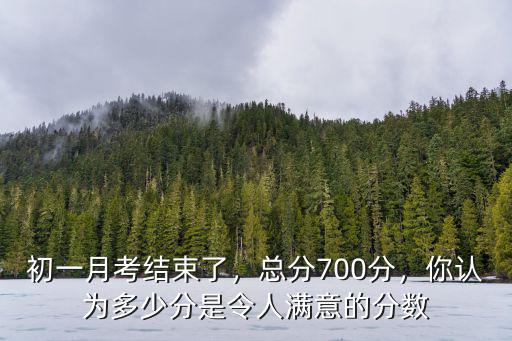 安徽初一月考總分多少分,總分700分