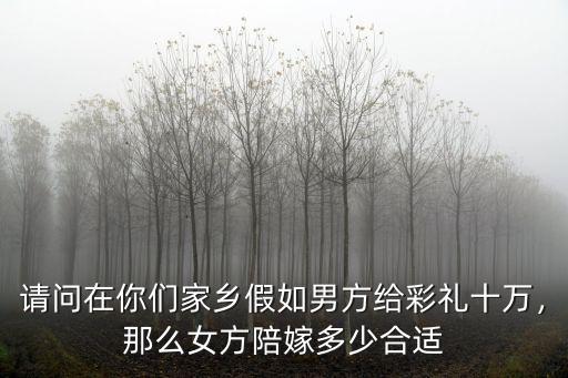 秦皇島女兒嫁妝多少合適,那么女方陪嫁多少合適