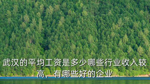武漢的平均工資是多少哪些行業收入較高，有哪些好的企業