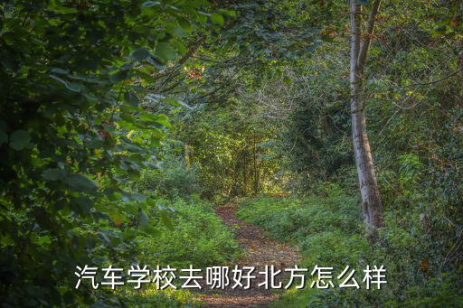 汽車學校去哪好北方怎么樣