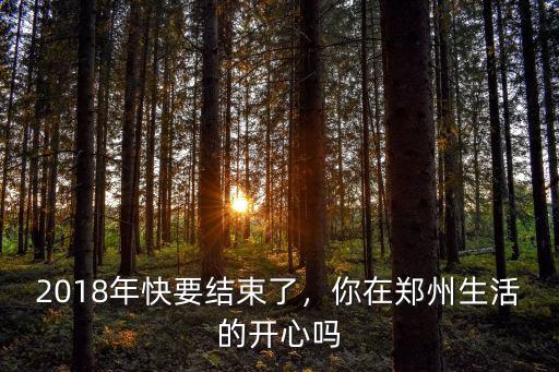 2018年快要結束了，你在鄭州生活的開心嗎