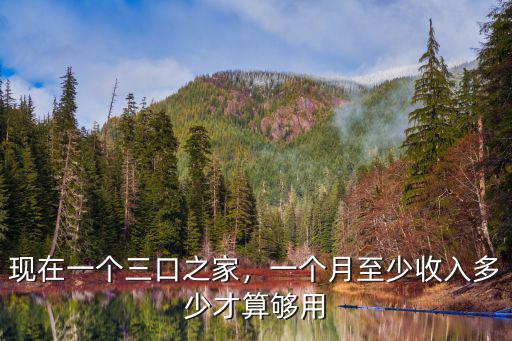 現在一個三口之家，一個月至少收入多少才算夠用