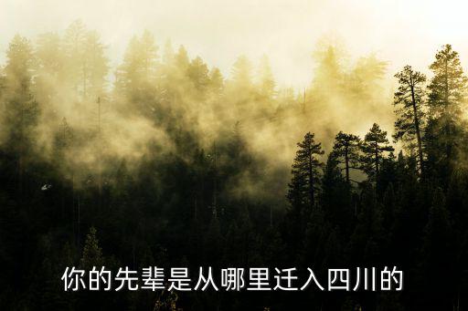 四川綿陽吳氏是從哪里遷入的,你的先輩是從哪里遷入四川的