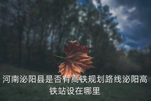 河南的泌陽在哪里,泌陽高鐵站設在哪里