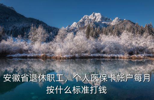 安徽省退休職工醫保卡每月多少錢到賬,安徽省退休職工