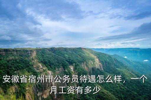 安徽省公務員一級科員工資是多少,公務員待遇如何