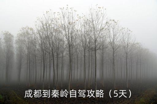 成都自駕車5天哪里刷,成都到秦嶺自駕攻略