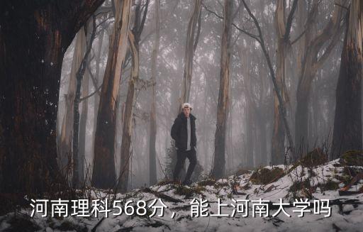 河南理科568分，能上河南大學嗎