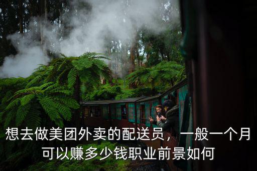 想去做美團外賣的配送員，一般一個月可以賺多少錢職業前景如何