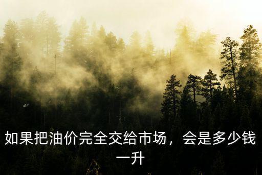 如果把油價(jià)完全交給市場(chǎng)，會(huì)是多少錢一升