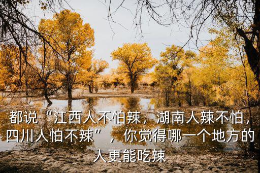 四川人和江西人哪里的人更好,你覺得哪里更好
