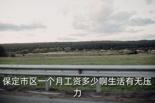 保定市區一個月工資多少啊生活有無壓力