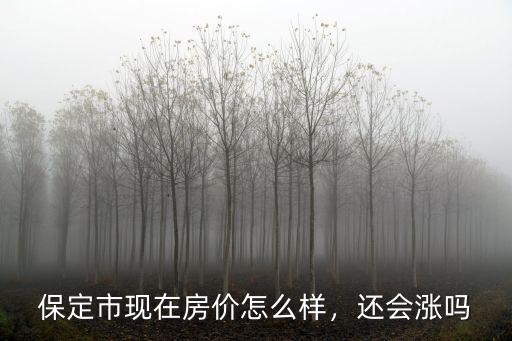 保定市現在房價怎么樣，還會漲嗎