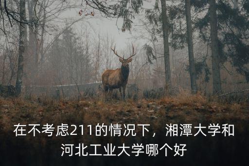 在不考慮211的情況下，湘潭大學和河北工業(yè)大學哪個好