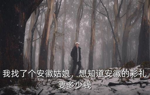 我找了個(gè)安徽姑娘，想知道安徽的彩禮要多少錢