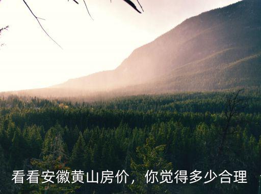 黃山坊房價多少,看看安徽黃山房價