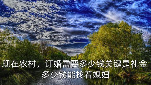 保定農(nóng)村訂婚多少錢,訂婚需要多少錢