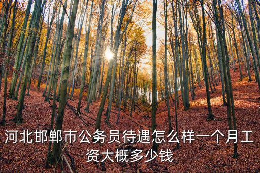 秦皇島公務(wù)員一個月掙多少錢,一個月工資大概多少錢