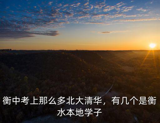 衡水高中考上多少北大和清華學生,衡中考上清華北大多少名