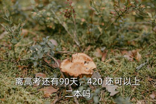 離高考還有90天，420 還可以上二本嗎