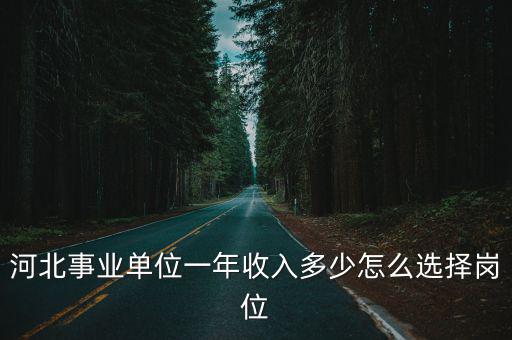 河北事業(yè)單位一年收入多少怎么選擇崗位