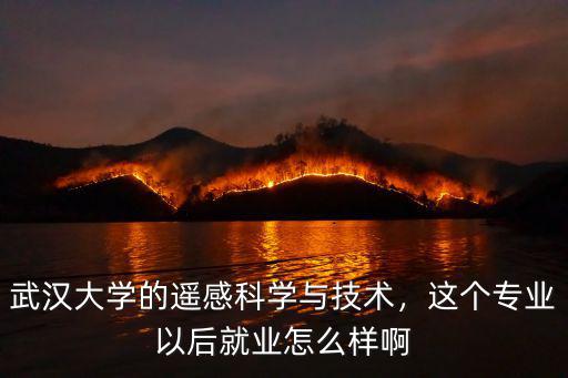 武漢大學遙感就業前景怎么樣,這專業就業前景怎么樣