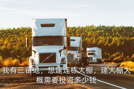 我有三畝地，想建連棟大棚，建大棚大概需要投資多少錢