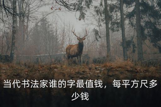 當(dāng)代書法家誰的字最值錢，每平方尺多少錢