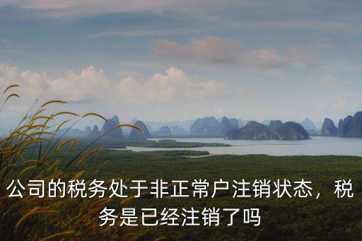 公司的稅務處于非正常戶注銷狀態，稅務是已經注銷了嗎