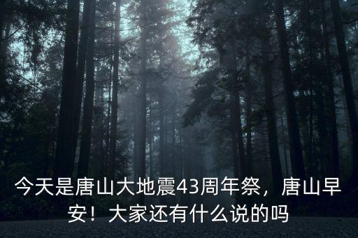 今年唐山地震多少周年,今天是唐山大地震44周年