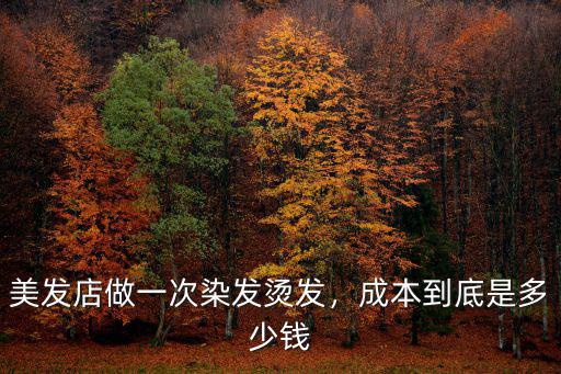 美發(fā)店做一次染發(fā)燙發(fā)，成本到底是多少錢
