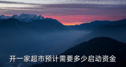 開一家超市預計需要多少啟動資金