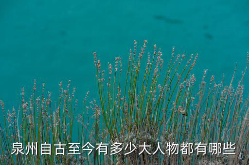 泉州晉江池州多少人,泉州有哪些歷史名人