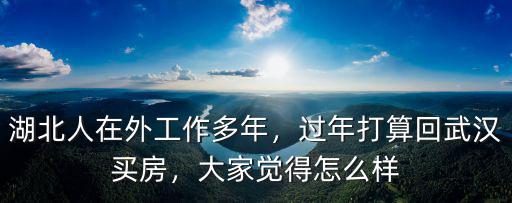 湖北人在外工作多年，過年打算回武漢買房，大家覺得怎么樣
