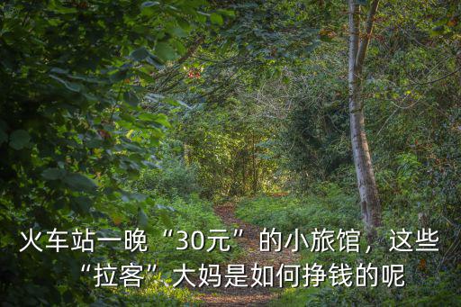 火車站一晚“30元”的小旅館，這些“拉客”大媽是如何掙錢的呢