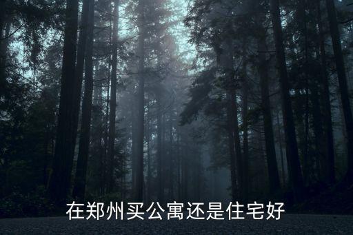 鄭州好寓怎么樣,在鄭州買公寓還是住宅好