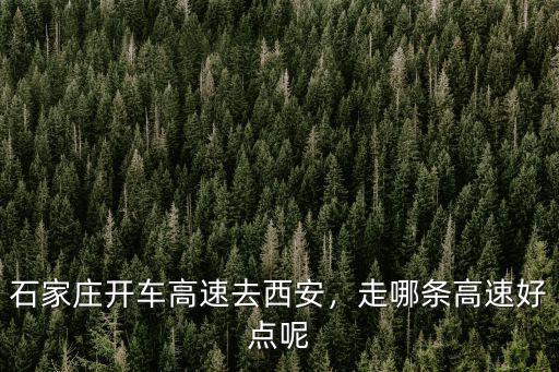 邯鄲去西安走高速多少錢,石家莊開車高速去西安