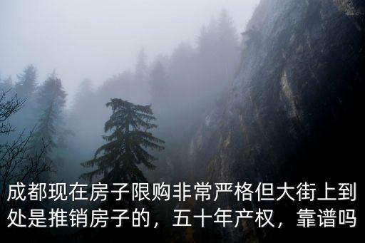 成都現(xiàn)在房子限購非常嚴(yán)格但大街上到處是推銷房子的，五十年產(chǎn)權(quán)，靠譜嗎