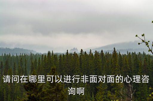 請問在哪里可以進(jìn)行非面對面的心理咨詢啊